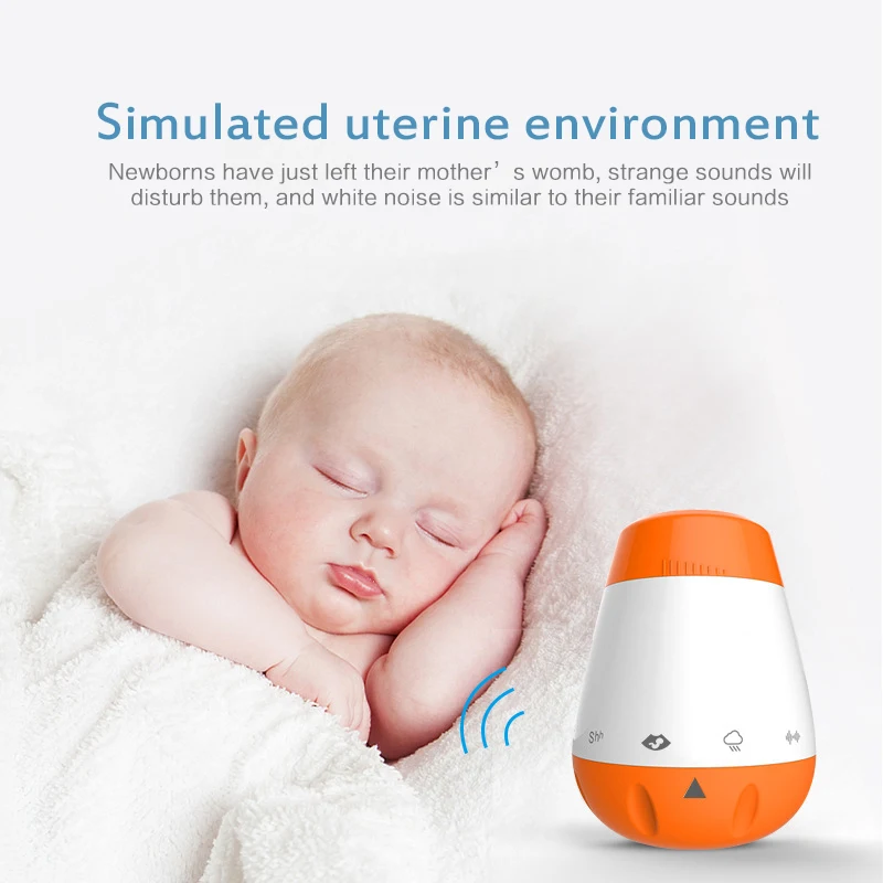 

New Smart Music White Noise Voice Sensor Portable Rechargeable Baby Infants Therapy Sound Machine Sleep Soother Baby Sleep Aids