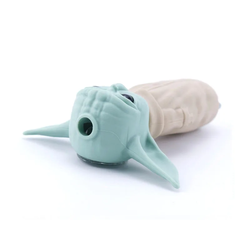 Креативная силиконовая курительная трубка для табака со стеклянной чашей