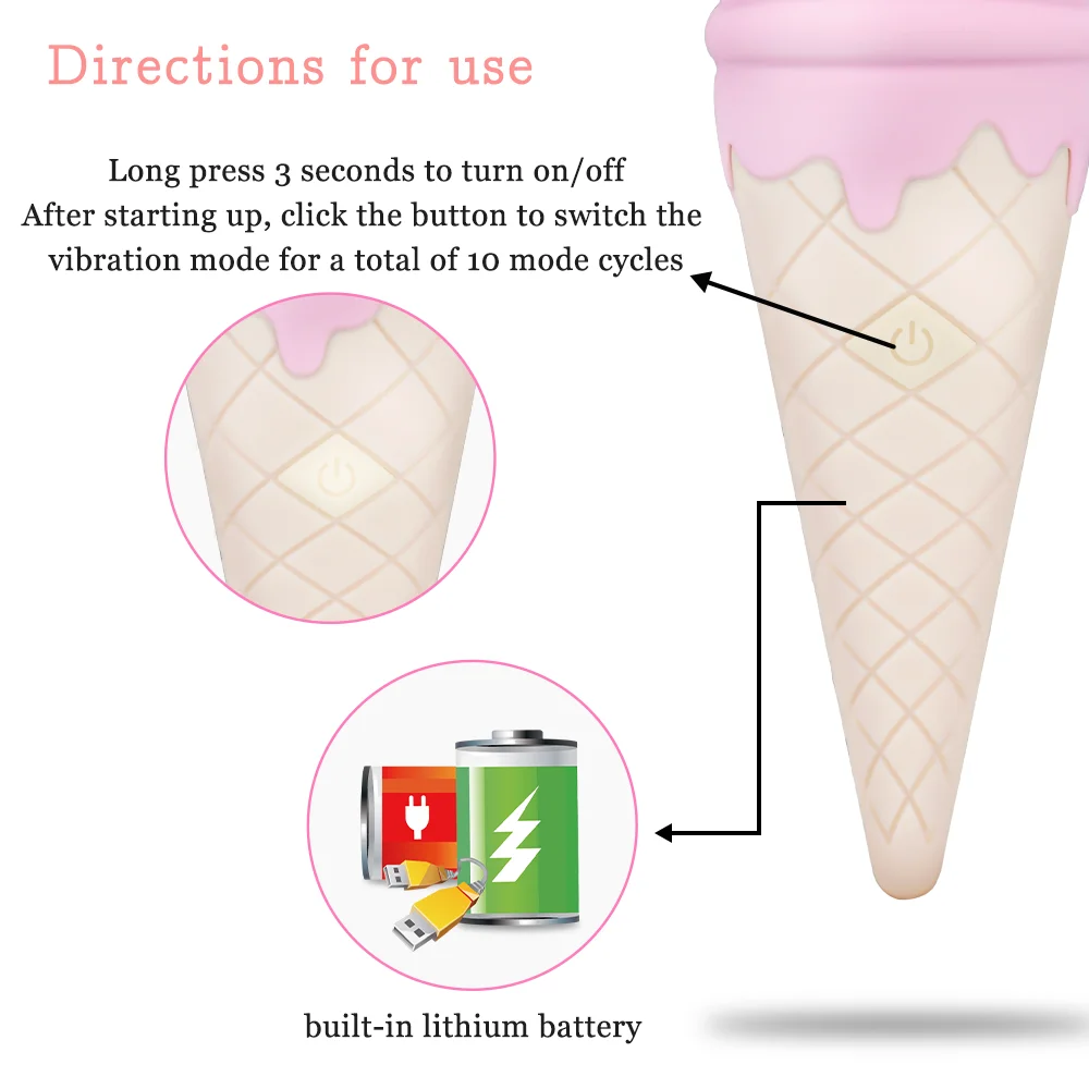 Мощный AV вибратор SHAKI мягкий силиконовый фаллоимитатор с мороженым волшебная