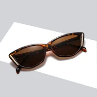 cat eye sunglasses men and woman vintage leopard print personalized all match small frame street sunglasses uv400 gafas de sol