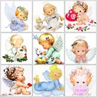 HUACAN 5d алмазная картина ангел, алмазная вышивка набор с мультяшным бисером Алмазная мозаика картина стразы украшение для дома