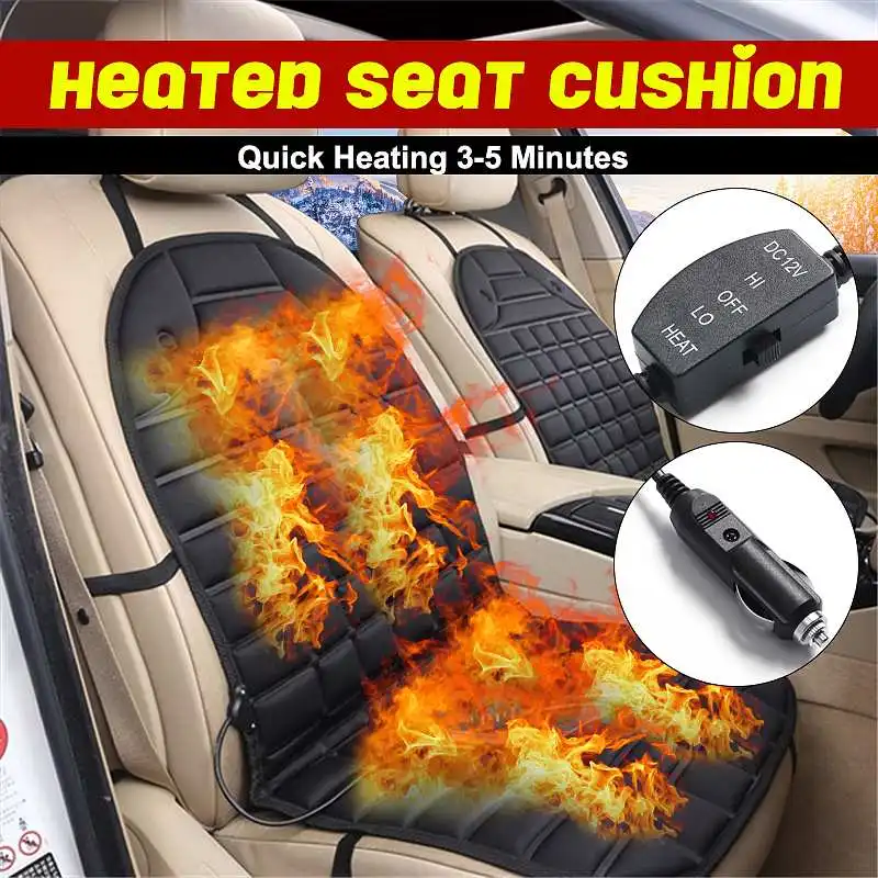 

12V Car Seat Heated Pad Cushion Seat Auto Winter Car Electric Heating Seat Mat Cars Seat Heat Warmer Household Double Cover