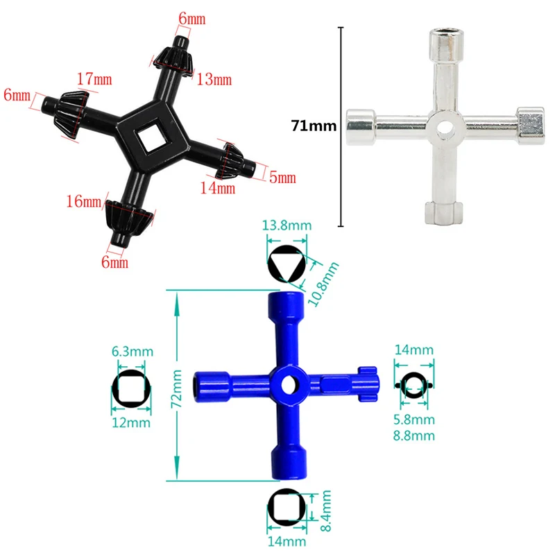 1 шт. Универсальный перекрестный ключ треугольный для поезда Электрический