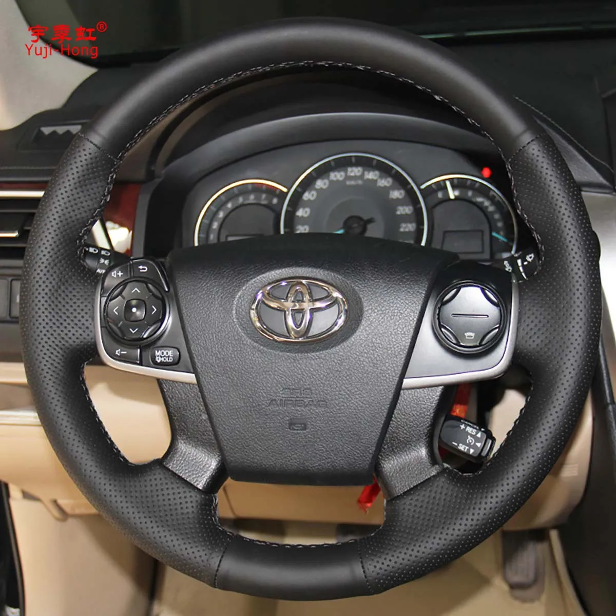 PONSNY Artificial Leather Car Steering Wheel Covers Case for Toyota Camry 2015 Micro Fiber Hand-stitched Cover | Автомобили и