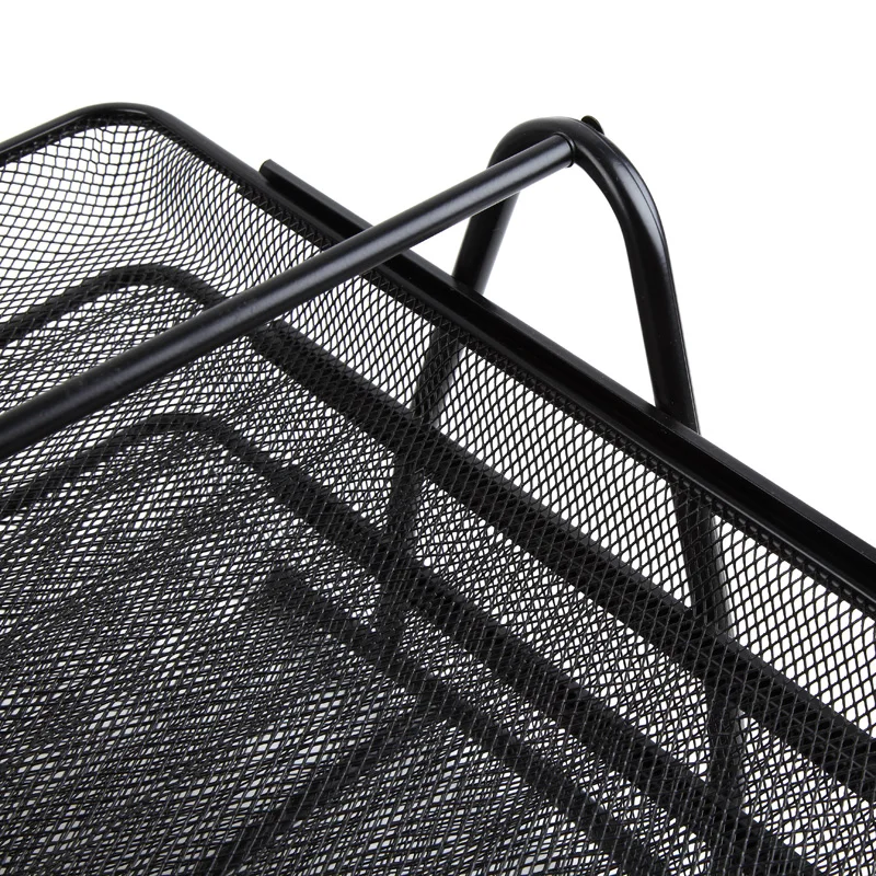 Комикс B2163 3 уровневый стальной сетчатый Настольный лоток черный|basket storage|basket