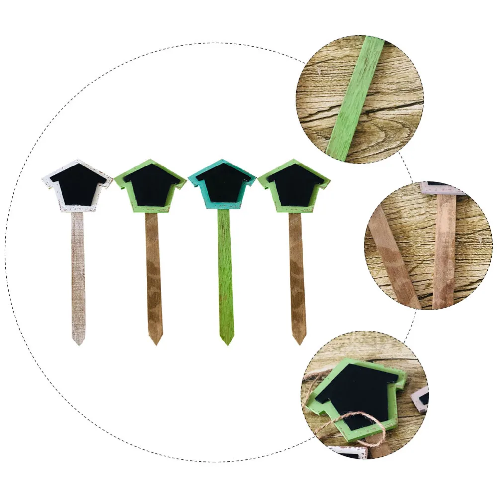 

4pcs Mini Plant Inserting Chalkboard Labels Gardening Inserting Plant Labels