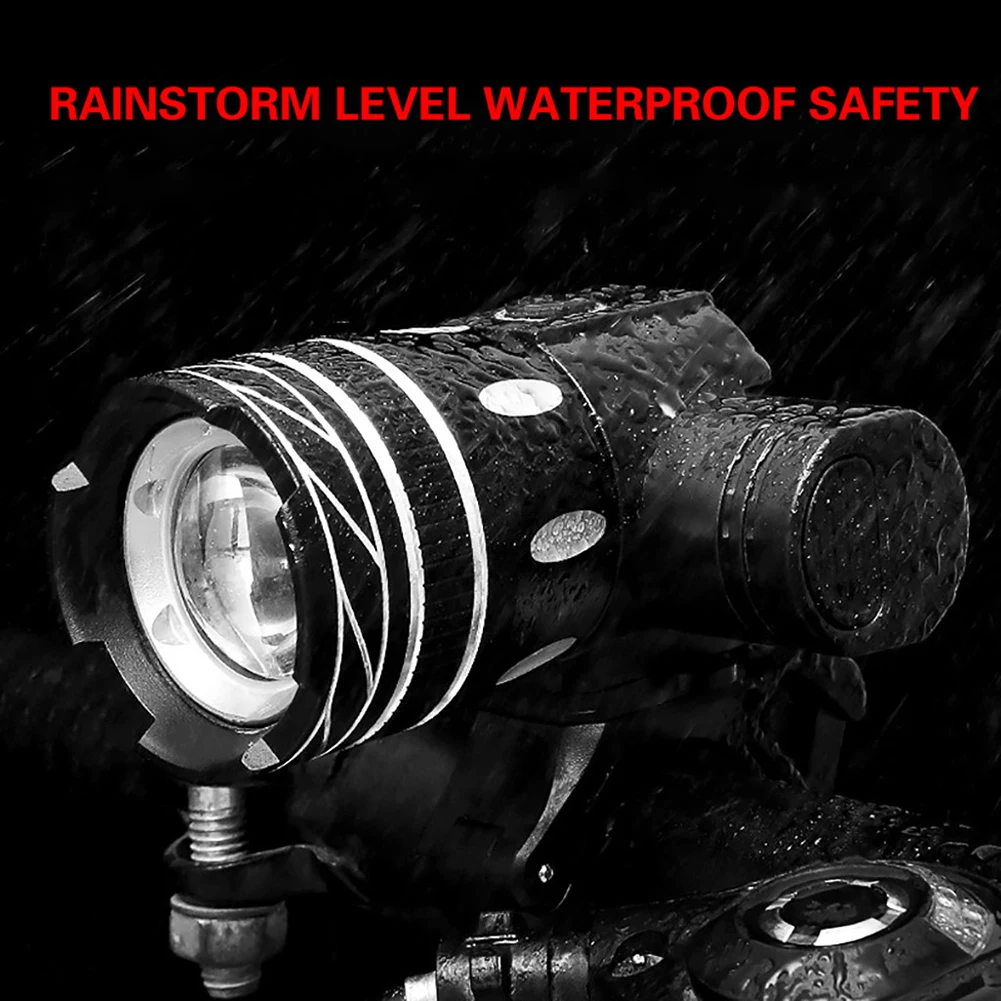 Bicycle USB Rechargeable Headlights T6 High Brightness Power Bank 3Modes IPX6 Waterproof Warning Light for Bikes Headlamp | Автомобили и