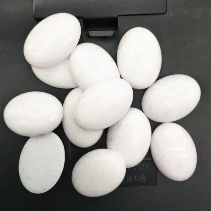 

10pcs white jade stone cabochons oval shape 18x25mm purple agate stone beads cabs no hole for women pendants making accessories