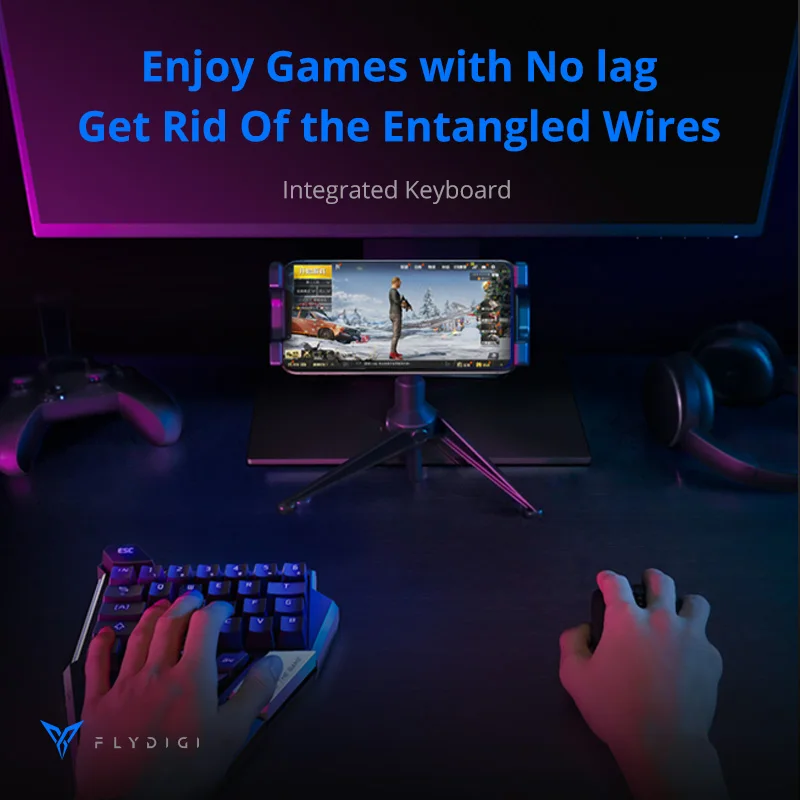 Механическая клавиатура Flydigi Scorpion для одной руки PUBG Мобильный Bluetooth iOS/Android