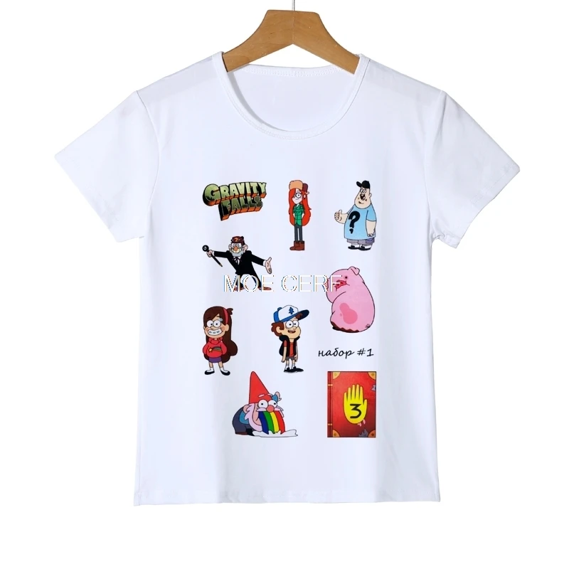 Милая Детская рубашка детские футболки с Гравити Фолз тайна атака Летние