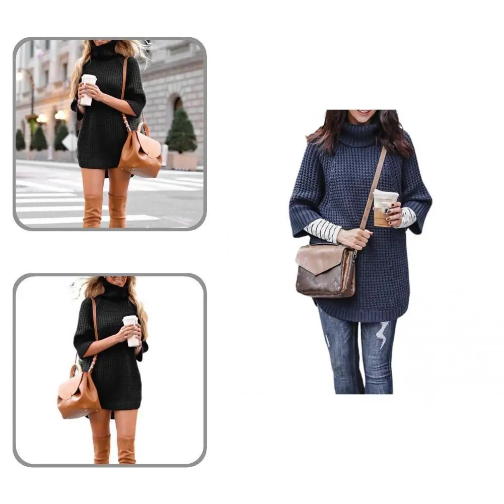 

Knitted Pullover Solid Color Warm Batwing Long Sleeve Batwing Long Sleeve Pullover Sweater Pullover Sweater for Home