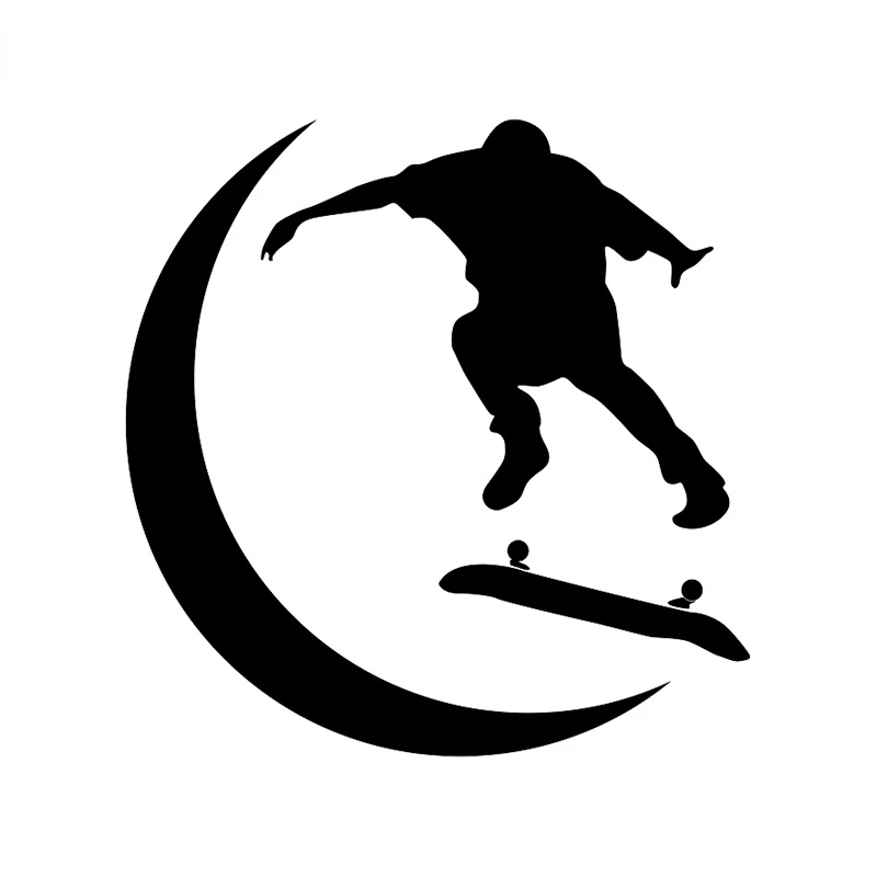

W-0365 Creativity Skateboard Teenager Popular Car Stickers PVC Auto Decorative Accessories Sunscreen Waterproof Quality Decals