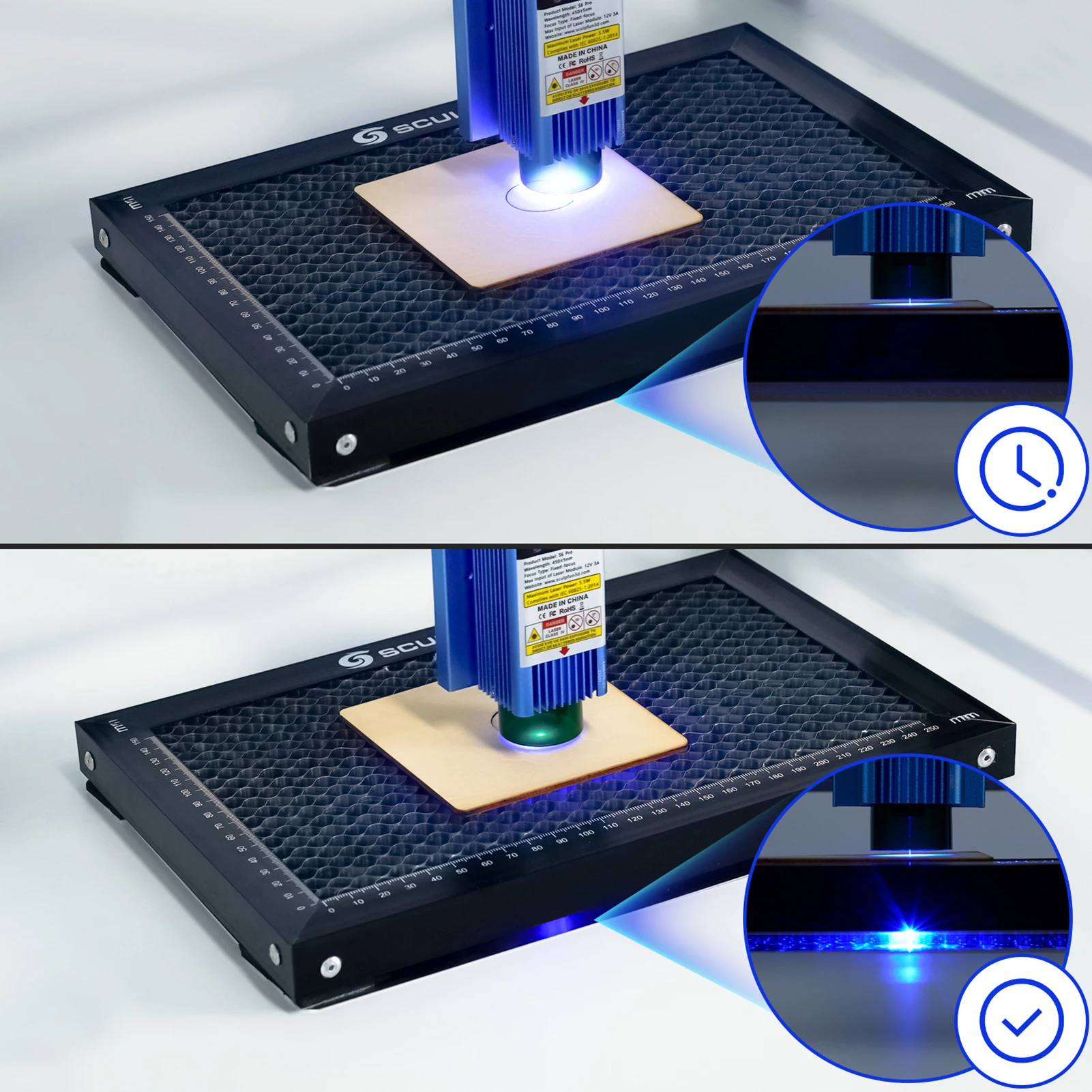 Лазерный гравер SCULPFUN Рабочий стол с Сотами стальная панель платформа для