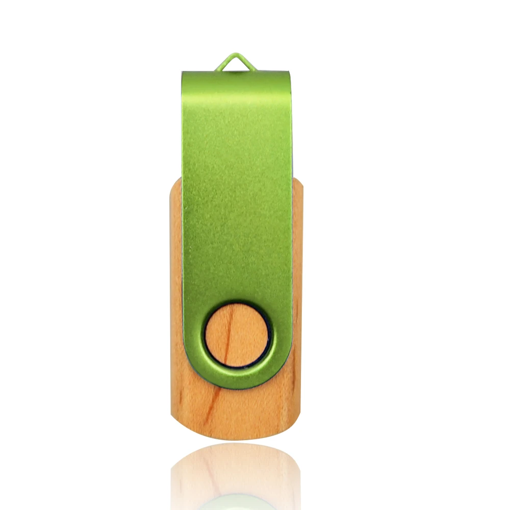 Green (Maple wood) Логотип на заказ,, деревянная и металлическая флеш-диск USB 2,0, подарок для учителя, флешка 8 16 32 Гб 128 Мб, карта памяти, Флеш накопитель - Цвет: Green (Maple wood)