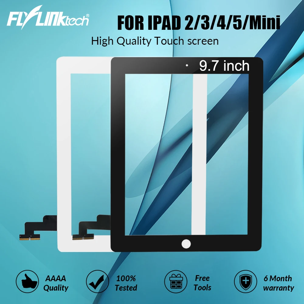 Flylinktech планшет сенсорный экран для iPad 2 5 дигитайзер Сенсорное стекло 3 4 Замена