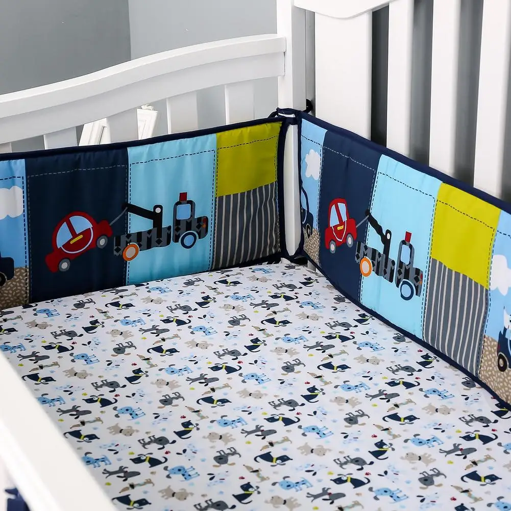 4 шт. мягкие и приятные для кожи подкладки детской кроватки | Мать ребенок