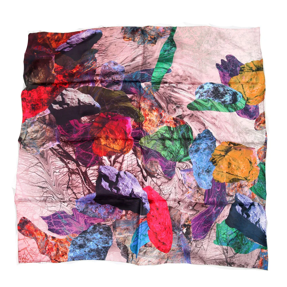 Элегантный шарф ручной работы из 100% саржевого шелка|Женские шарфы| |