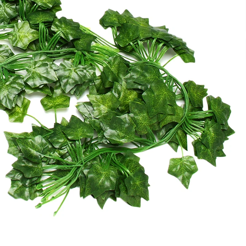 12 Packs of Artificial Ivy Leaf Plant Vine Hanging Wreath Fake Bougainvillea Home Garden Office Wall Decoration Green | Игрушки и хобби