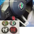 1 шт., значок на рулевое колесо ALFA ROMEO, 40 мм, 4 см, эмблема на рулевое колесо, наклейка на рулевое колесо для 147, 156, 166, 159, Giulia Stelvio 4C, 8C GT