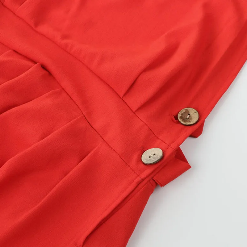 

2020 Summer Sexy Dress Women's Backless Cross Drawstring Beach Dresses O-neck Strap Sexy Red Vintage Sundress Women Femal