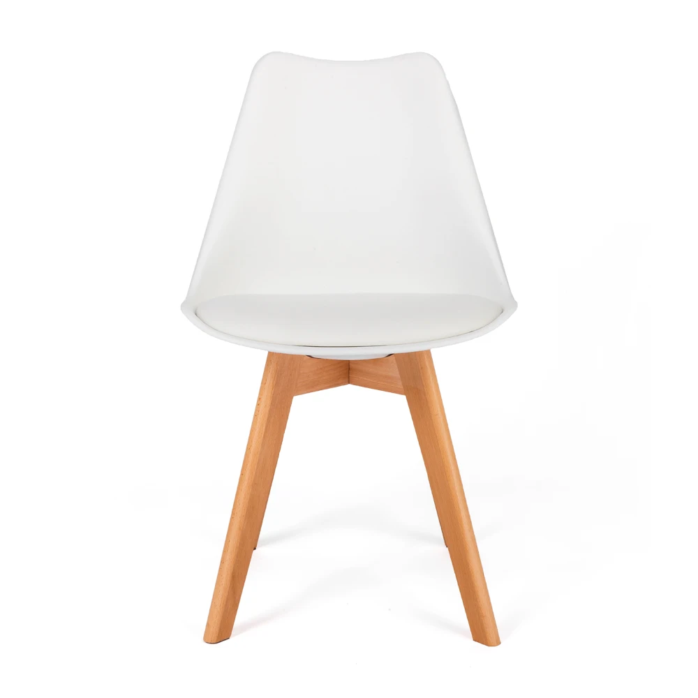 4 шт./компл. простой пластиковый стул с подкладкой из массива дерева для ресторана