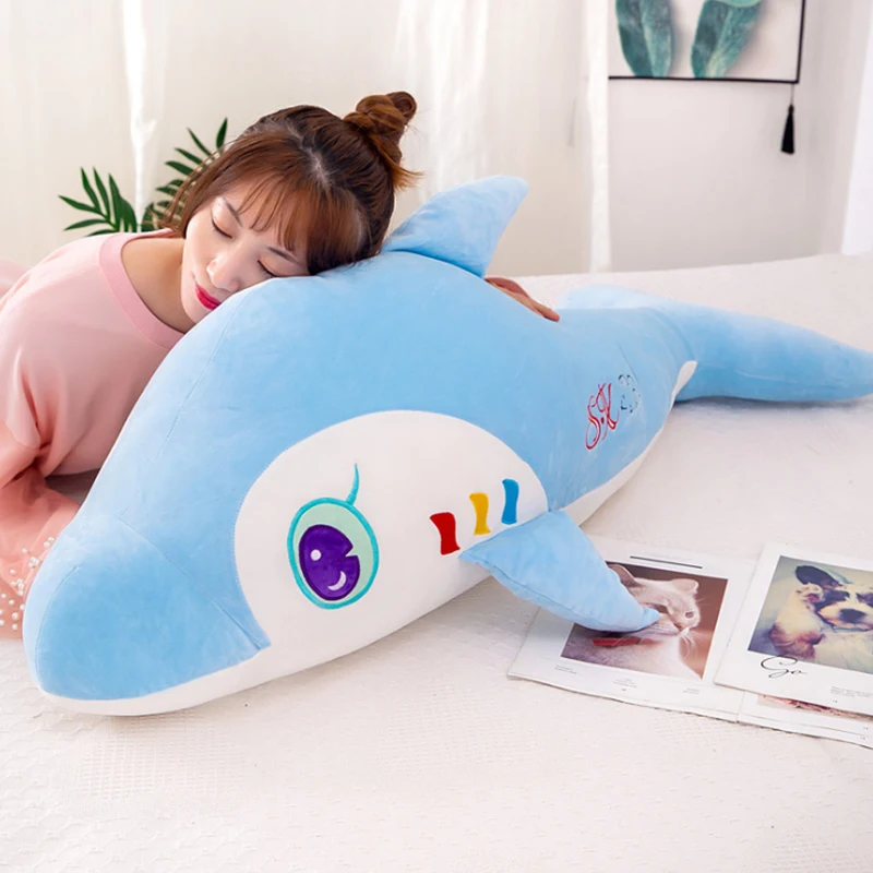 Игрушка плюшевая в виде дельфина милая кукла подушка морском стиле коврик для