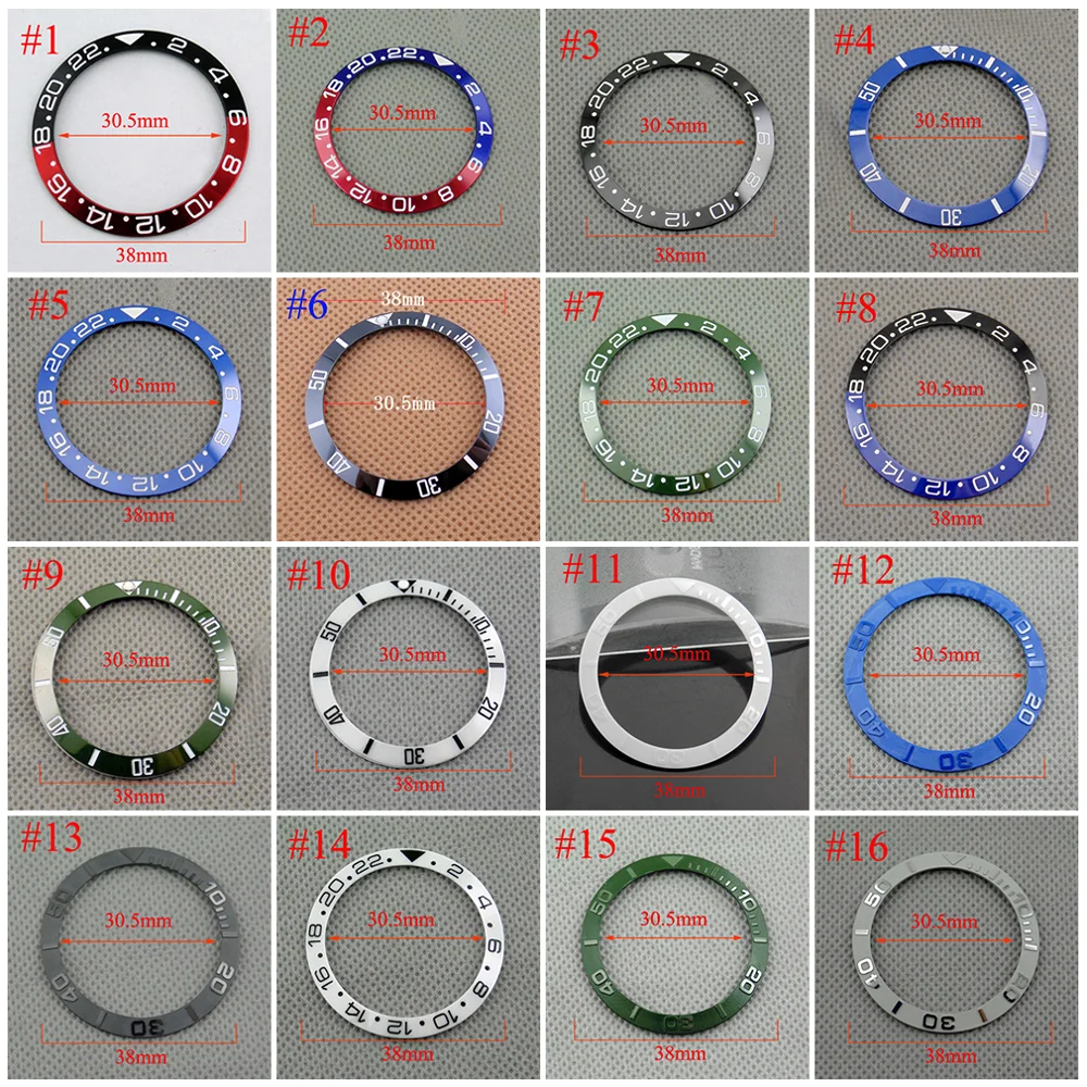 38 мм драгоценный камень аксессуары для часов подходит GMT автоматический 40