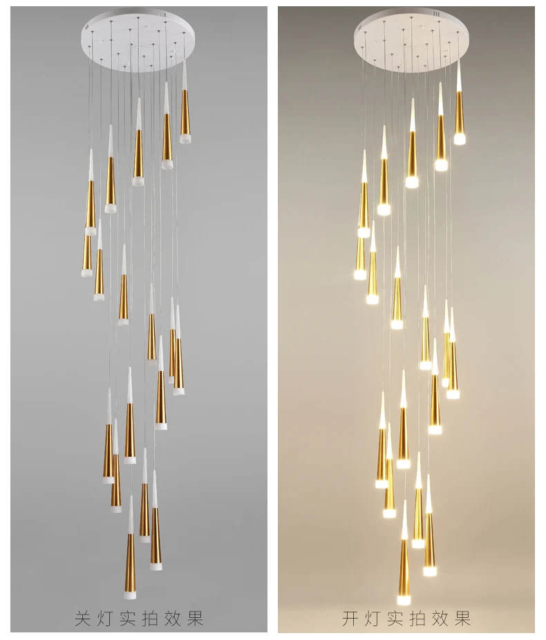 売る ノルディックヴィラ,階段,家,リビングルーム,デュプレックス,シンプルな,モダン,スパイラル,デュプレックス用のLEDシャンデリア