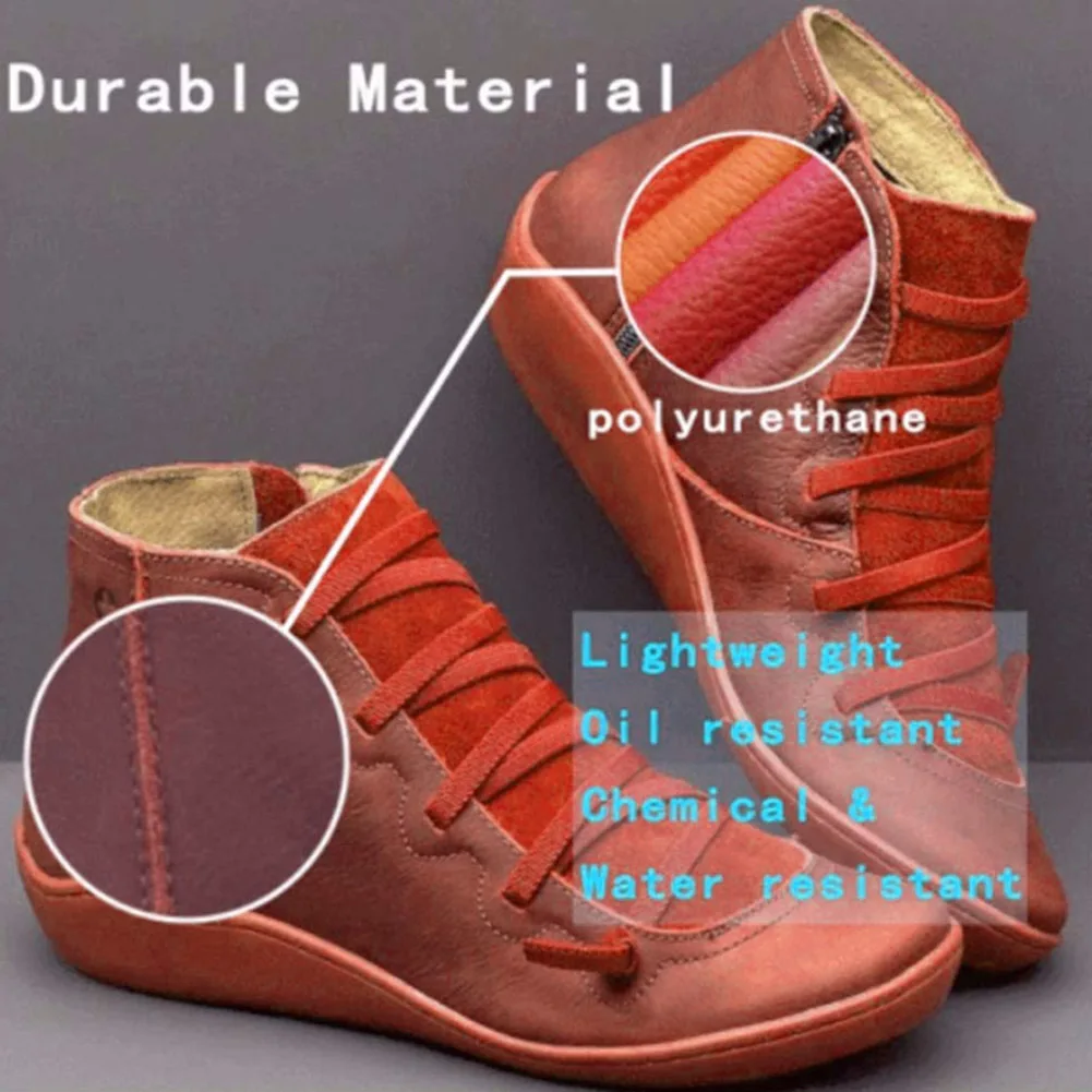 Ботильоны женские из искусственной кожи Винтажные ботинки в стиле панк на