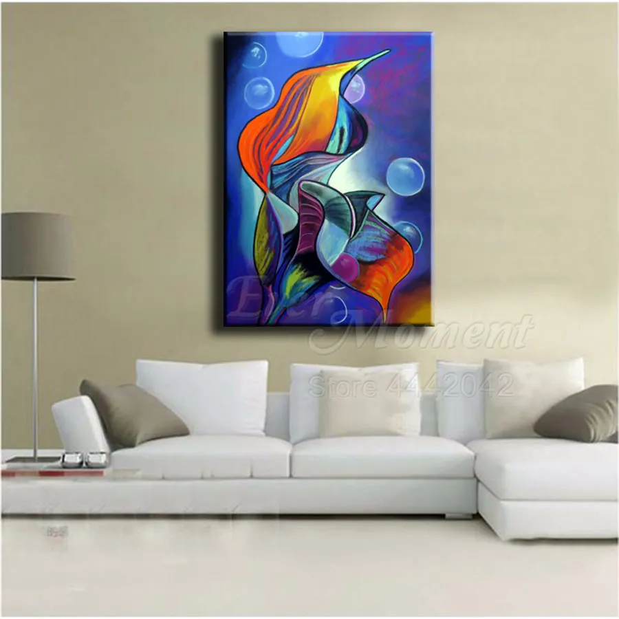 Когда-нибудь момент алмазов картина Красочные цветы в водными пузырьками под