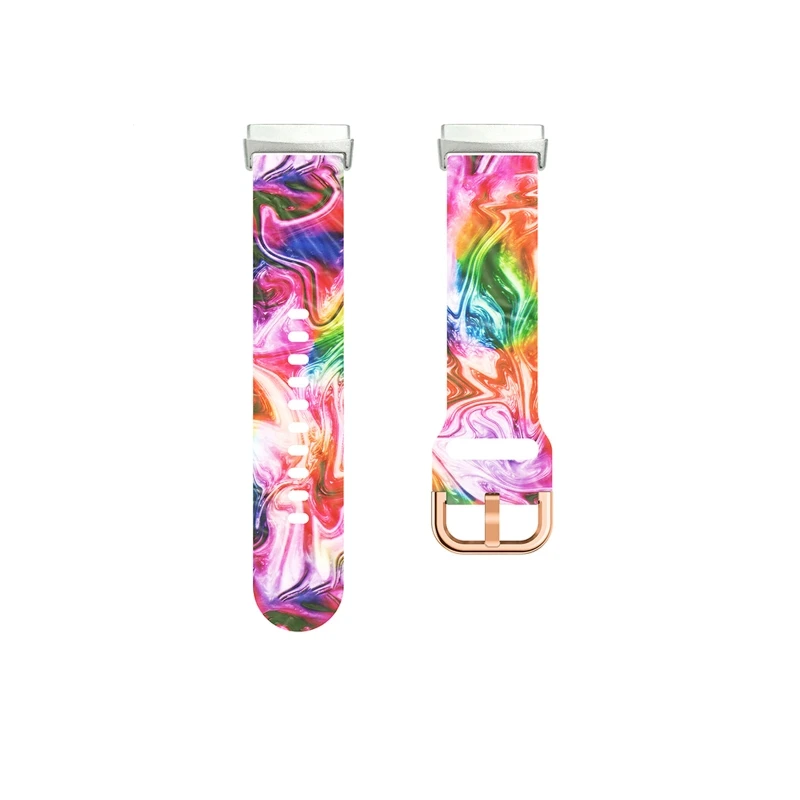 

Multicolor Silicone Wristband Watch Band Wrist Strap Flower strap For -Fitbit Versa3/Sense Replacement Smart Watch Accessories