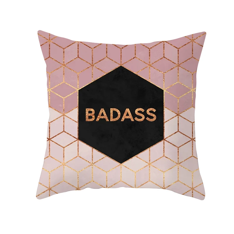 Призма трехмерные буквы Подушка с геометрическим рисунком чехол домашний Декор