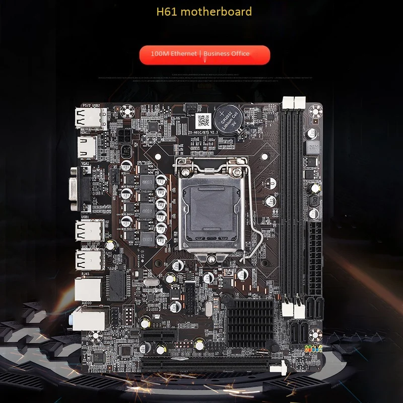 H61 материнская плата LGA1155 DDR3 двухканальная поддержка памяти 16 Гб для Celeron Pentium I3 I5 I7