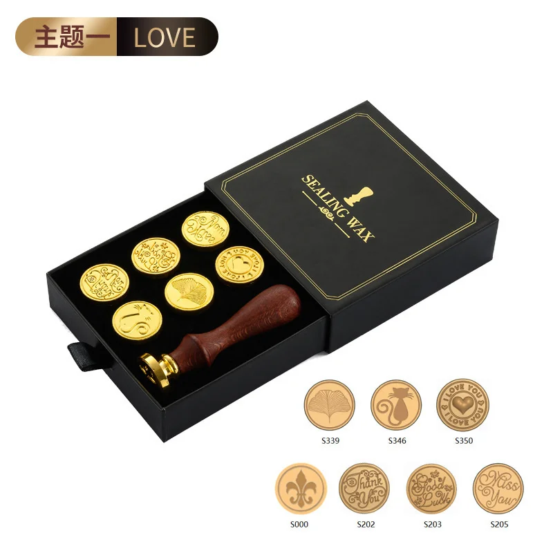 Подарочная коробка Fire Paint Wax Seal Stamp Set ручной материал аксессуары прямой DIY