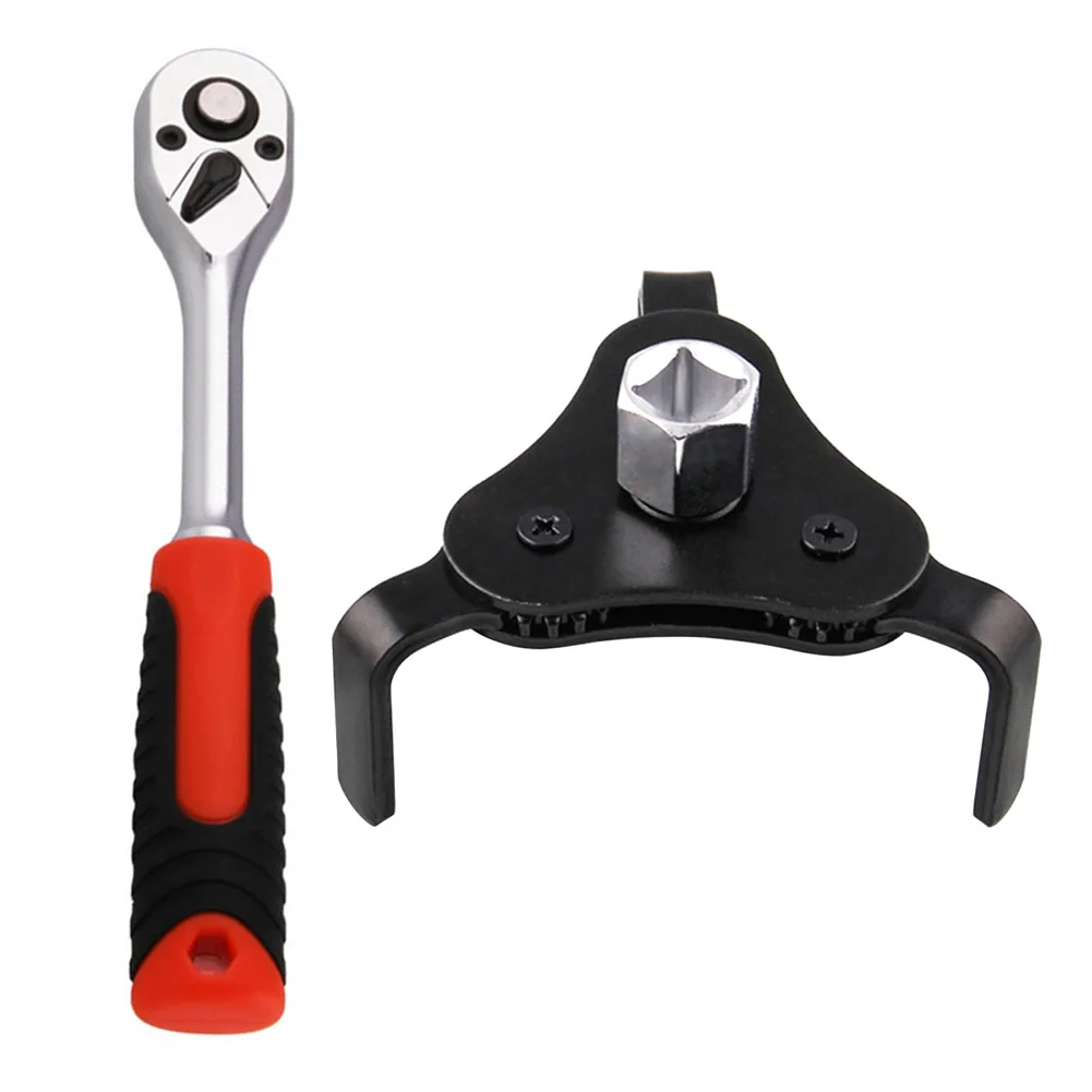 

Practical Chrome Vanadium Steel Universal Car Repair 3 Jaws Non Slip Ratchet Wrench Set Ergonomic Auto Adjustable Quick Release