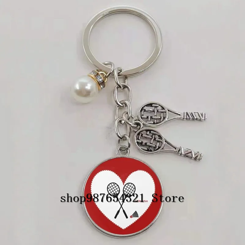 Новинка модные аксессуары для фото брелок бадминтона в стиле ретро мужчин и