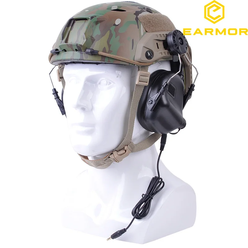 Электронные Наушники для защиты от шума для ARC military helmet треков(Быстрый Шлем