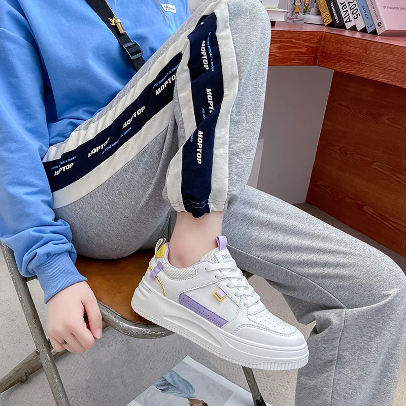 Han edition of new fund of 2021 autumn ins increased white shoe tide female students running sneakers F13 breathable leisure