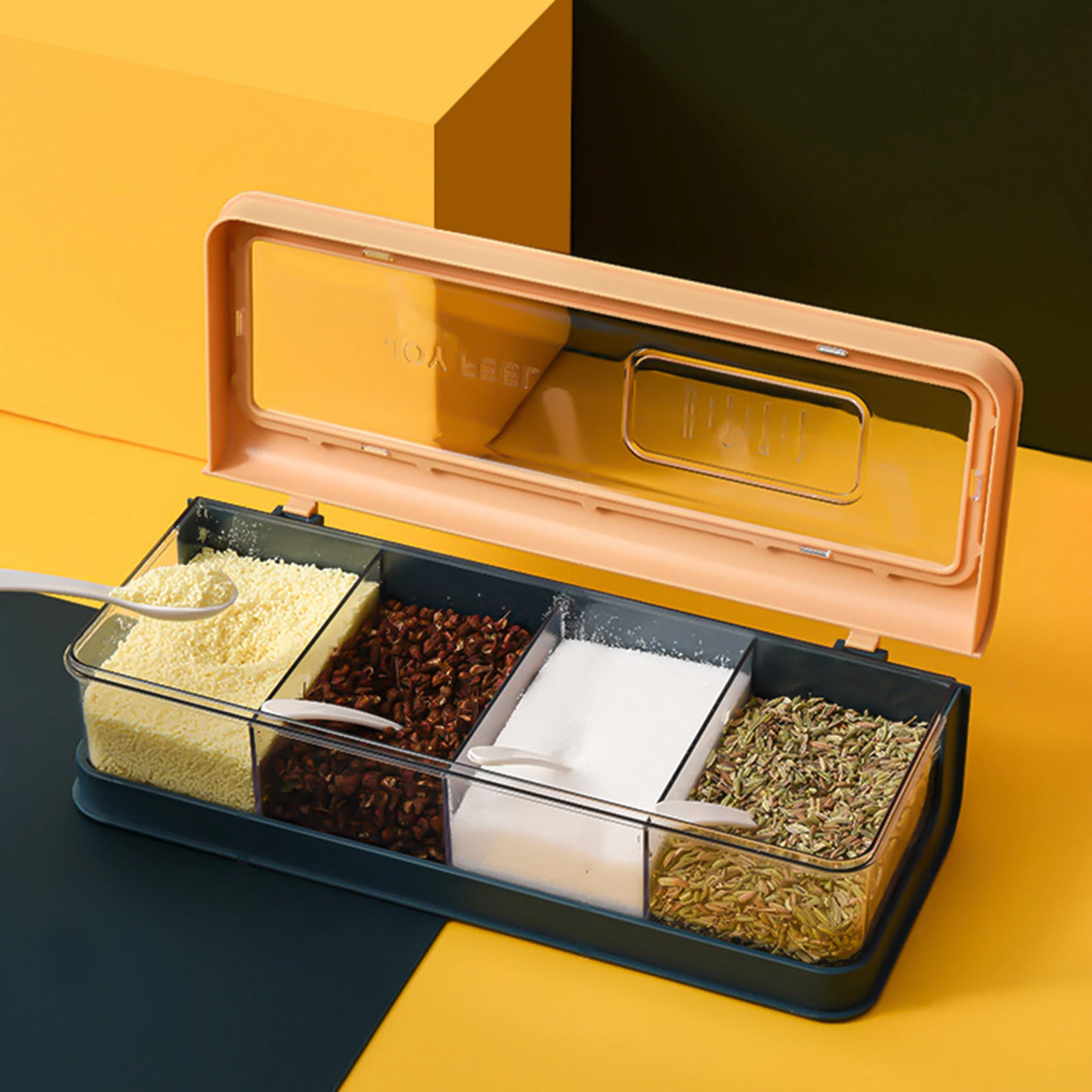 Коробка для палочек приправ квадратная коробка безопасный прозрачный контейнер