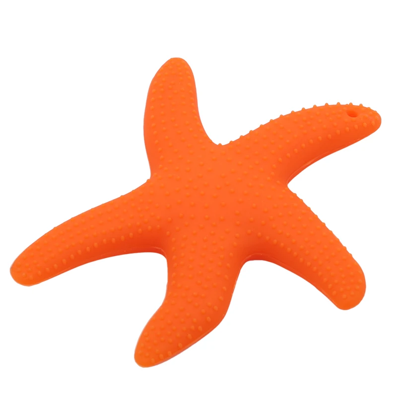 

Silicone Baby Teether BPA Free Dancing Starfish Silicone Teether Beads Chewing Baby Teething Pendant Tooth Training Toys