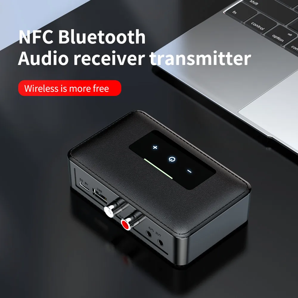 

3 IN 1 3.5mm RCA NFC Bluetooth 5.0 Receiver Transmitter A2DPAUX Music Receiver Wireless Audio Adapter For Car Desktop Speaker