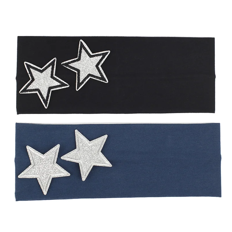 

Повязки на голову для взрослых женщин и мужчин, повязки на голову для девочек, одноцветные плоские Повседневные Головные уборы со звездами, ...