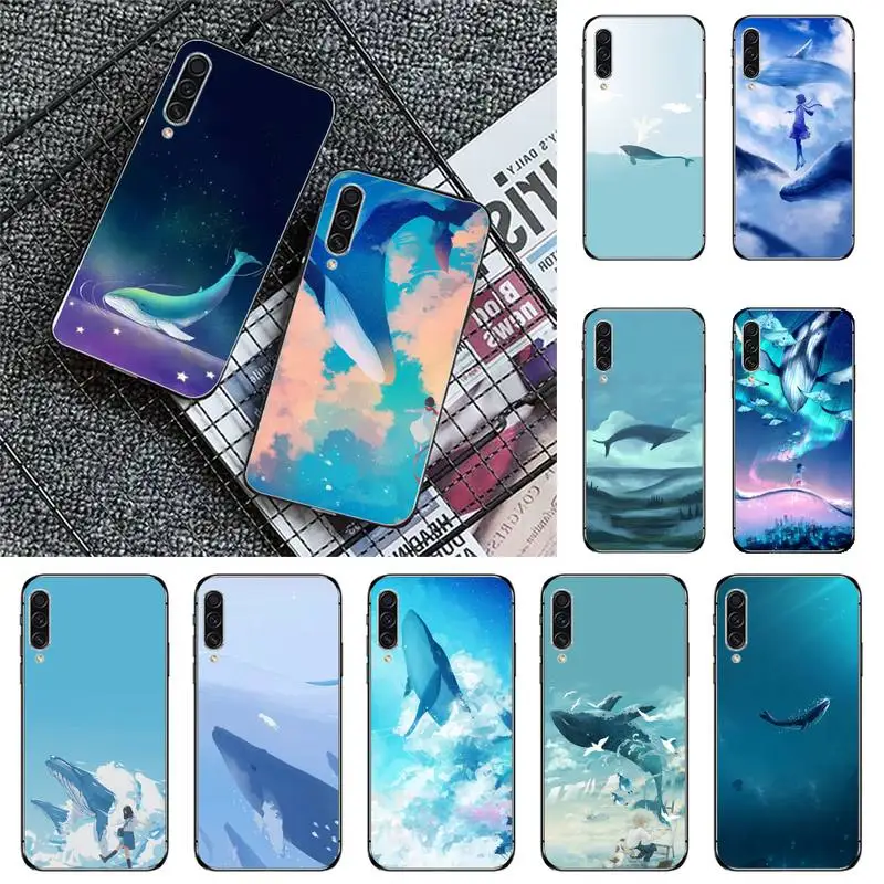 

Ocean World Watercolors whale Phone Case For Samsung galaxy A S note 10 7 8 9 20 30 31 40 50 51 70 71 21 s ultra plus