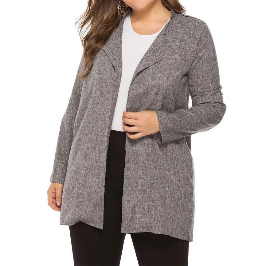 Новинка 2019 женская модная однотонная зимняя повседневная куртка кардиган