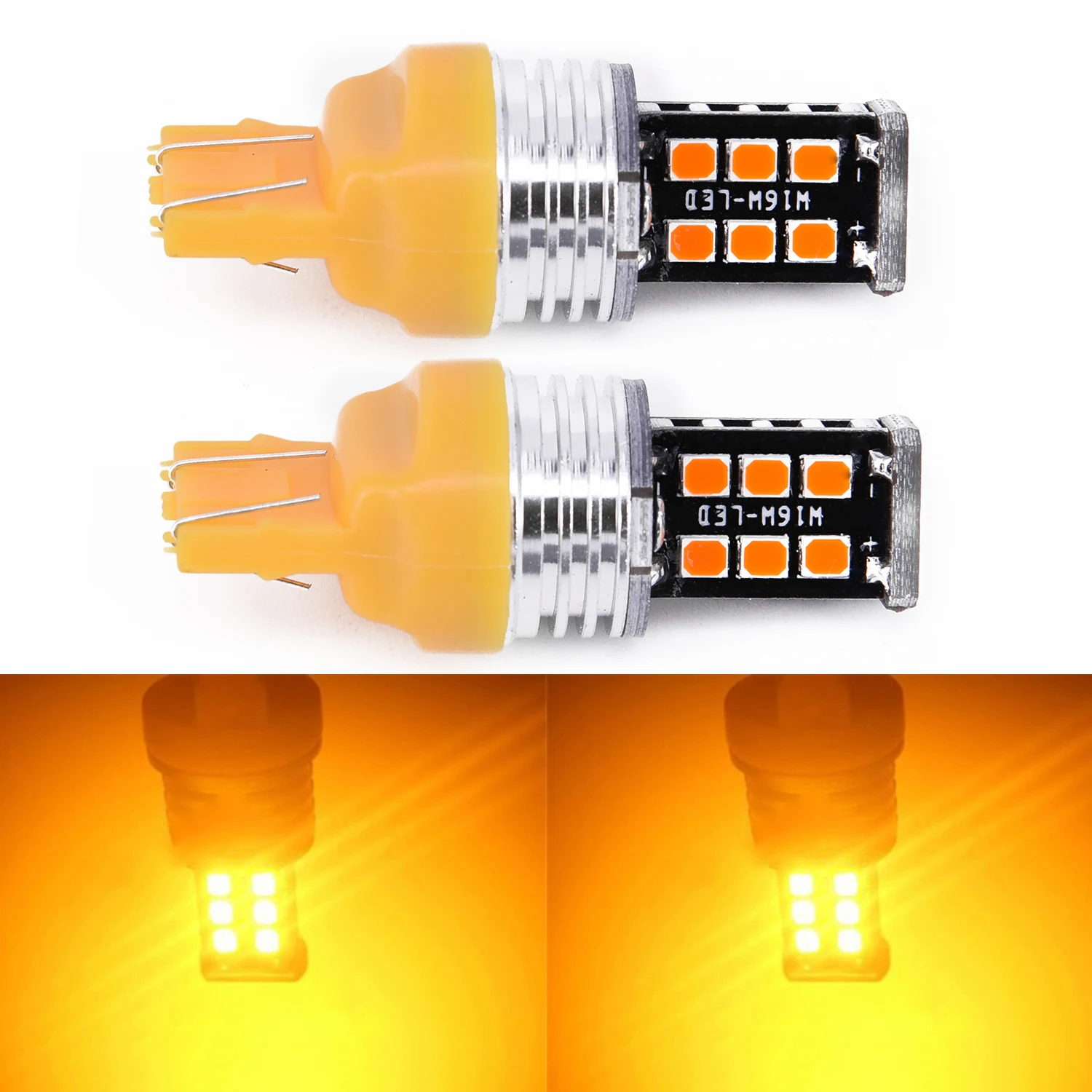 

Тормозной фонарь светильник 15LED 7443/7440 бортовой светильник обратный светильник единый светильник Алюминий 20*55 мм 9-16,5 V Янтарная 7,5 Вт Авто