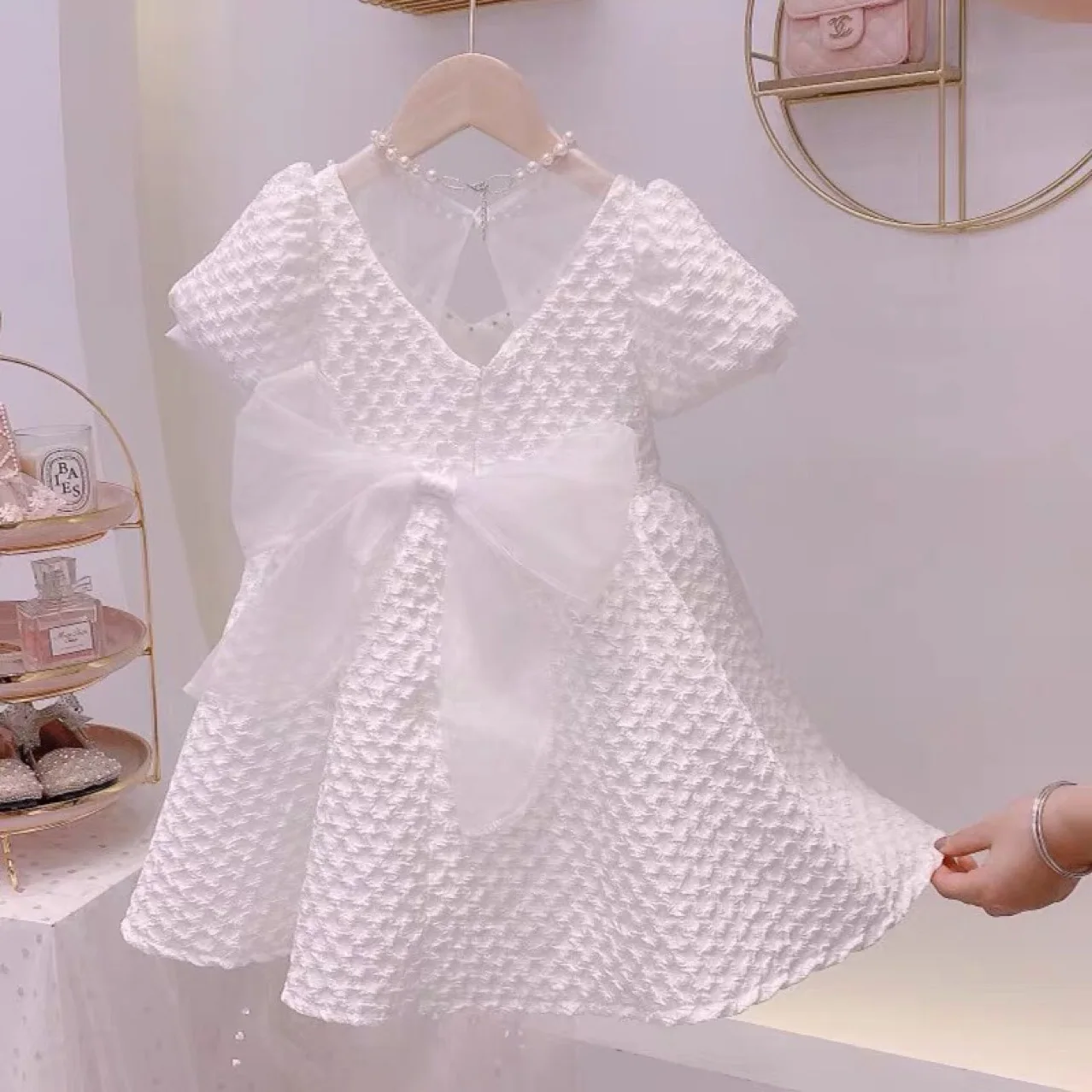 

Платья для девочек, Новинка лета 2021, детское платье принцессы, платье с коротким рукавом, корейская детская одежда, для маленьких девочек