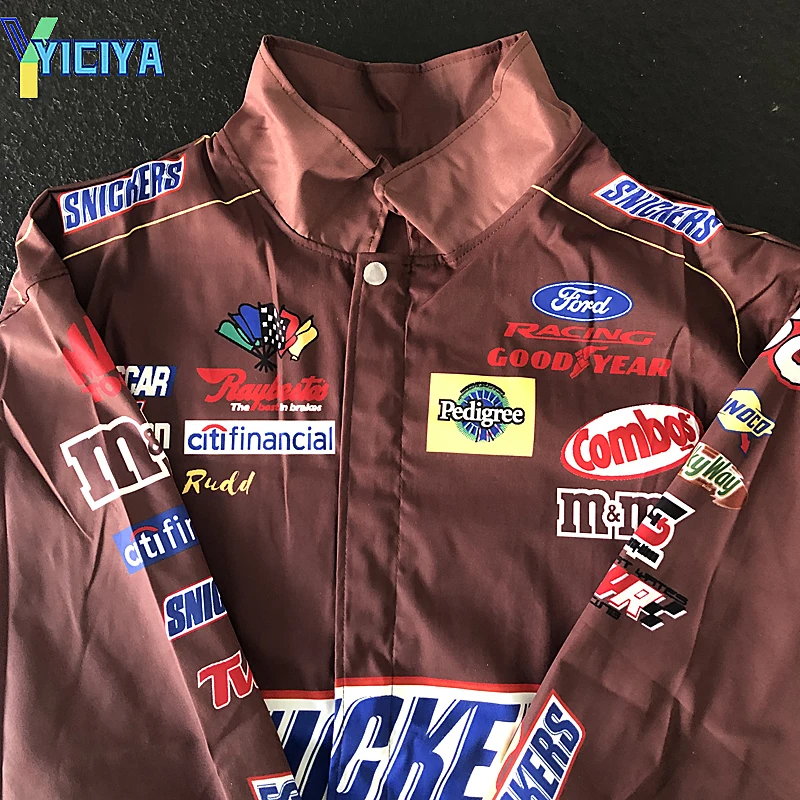 YICIYA women's jacket spring 2022 Printed zipper Long Sleeve vintage racing jacket Sport Style Woman bombers jacket ropa mujer