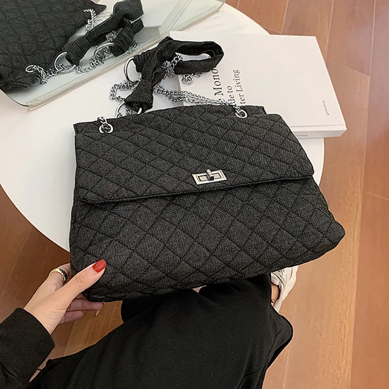 Модные клетчатые высококачественные сумки через плечо из ткани Оксфорд с