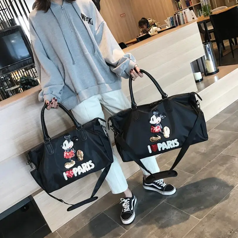 Водонепроницаемая дорожная сумка с блестками и принтом Микки Мауса - купить по