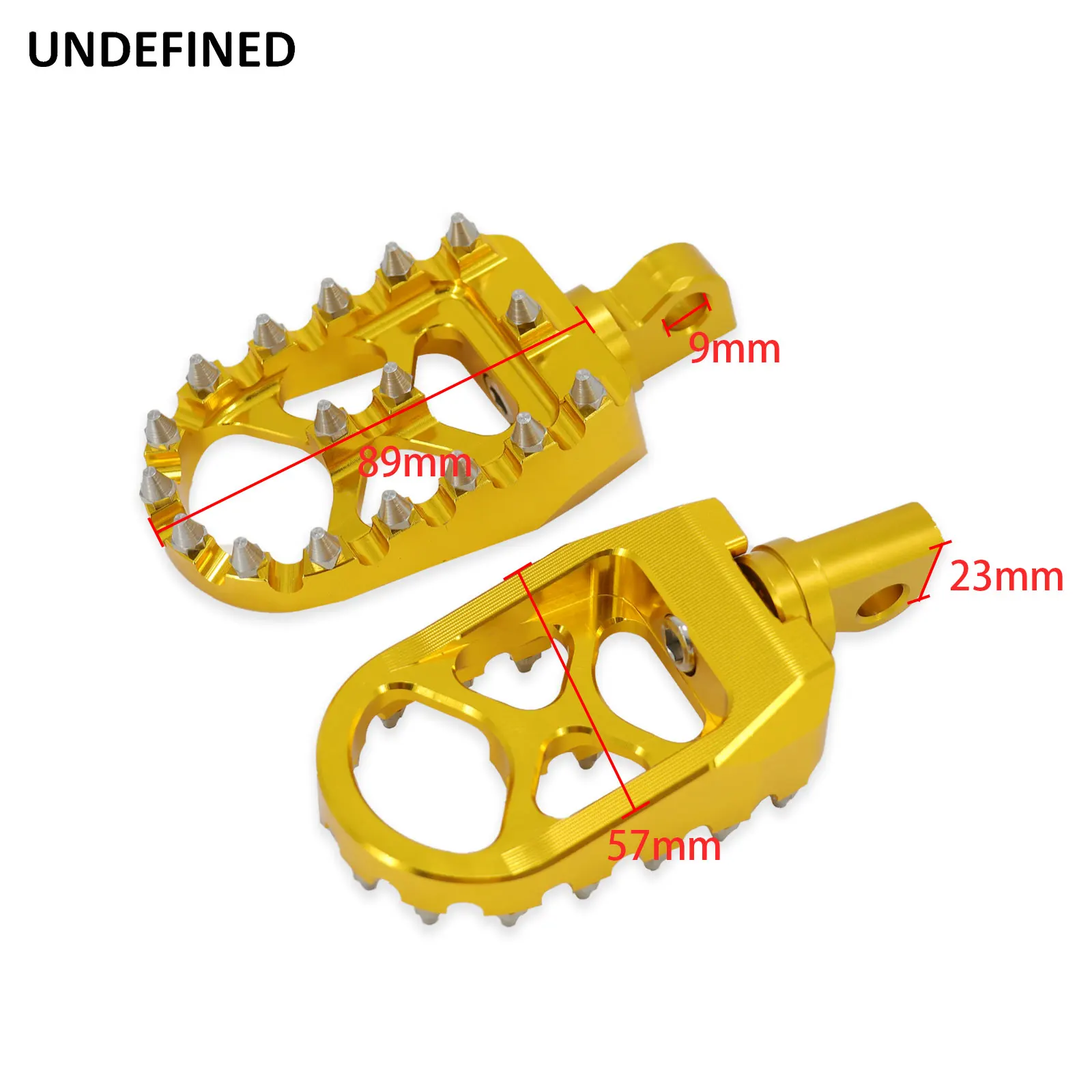 «Gold MX Footpegs Wide Foot Pegs Bobber 360 Roated Footrest For Harley
